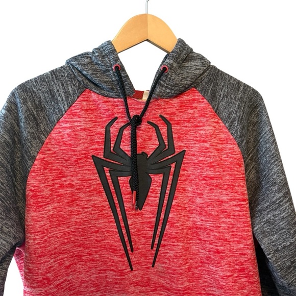 Marvel Spider-Man Pullover Gray & Red Hoodie, Mens size Large - Picture 14 of 16